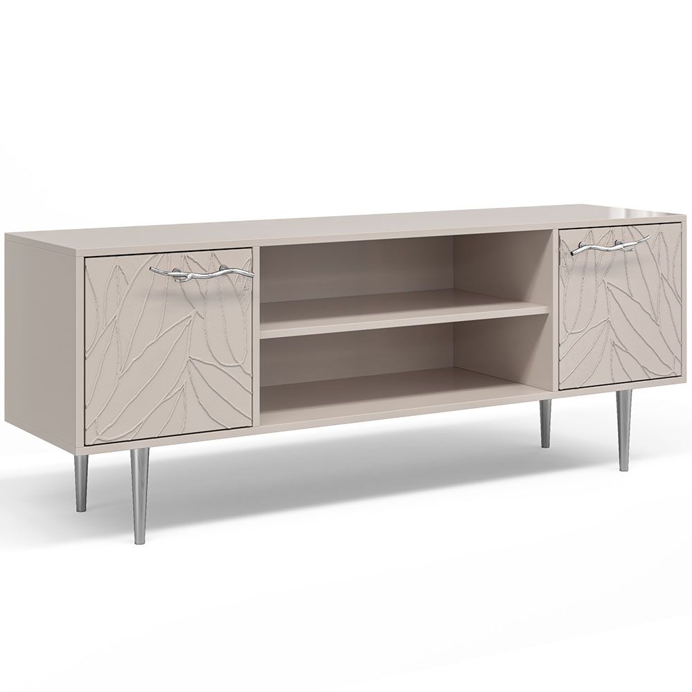 Тумба под ТВ Арт Колор leaves 155см Стайл Сильвер Серый агат