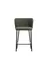 Полубарный стул Ciselia из темно-зеленого шенилла с ножками из черной стали