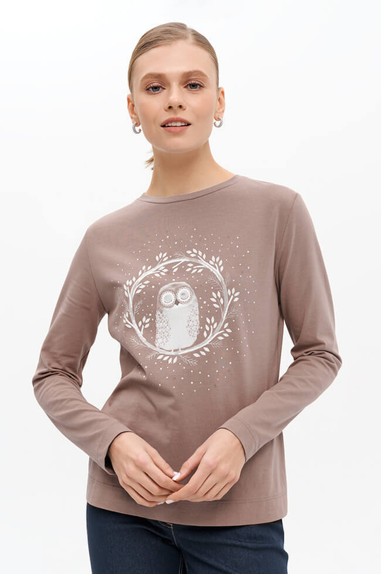 23313 Лонгслив женский (дымчато-розовый)