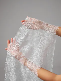 01-53 ОПТ Кружево шантильи 23 см, айвори 004