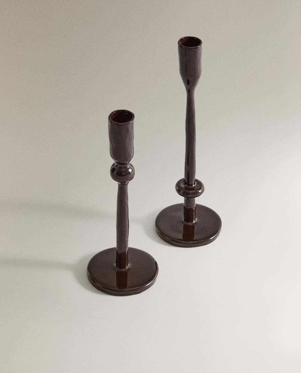 Zara Home Подсвечник из металла, цвет чёрный, 20 см