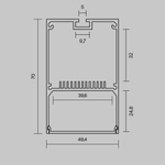 Алюминиевый профиль накладной-подвесной Maytoni  50х70 (Черный, 2 м), ALM-5070-B-2M 633017