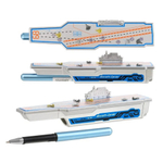 Ручка шариковая, Basir, синие чернила, серия "АВИАНОСЕЦ", корпус с движущимися фигурками, 24 шт