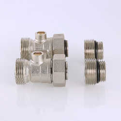 Узел для нижнего подключения радиатора (комплект) 1/2" х 3/4" («евроконус»)