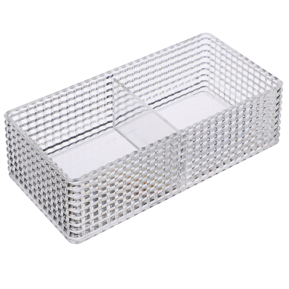 VETTA Органайзер для косметики универсальный CRYSTAL, полистирол, 16,5x8,5x5,3 см, 2 отдела