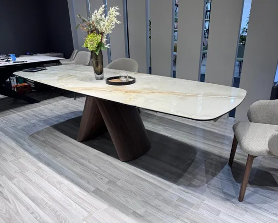 Раздвижной стол Lisbon, 180-270х90 см, глянцевая керамика Toscane