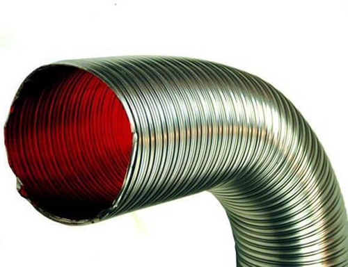 Газоход гофрированный d 120мм (3м) из нержавеющей стали