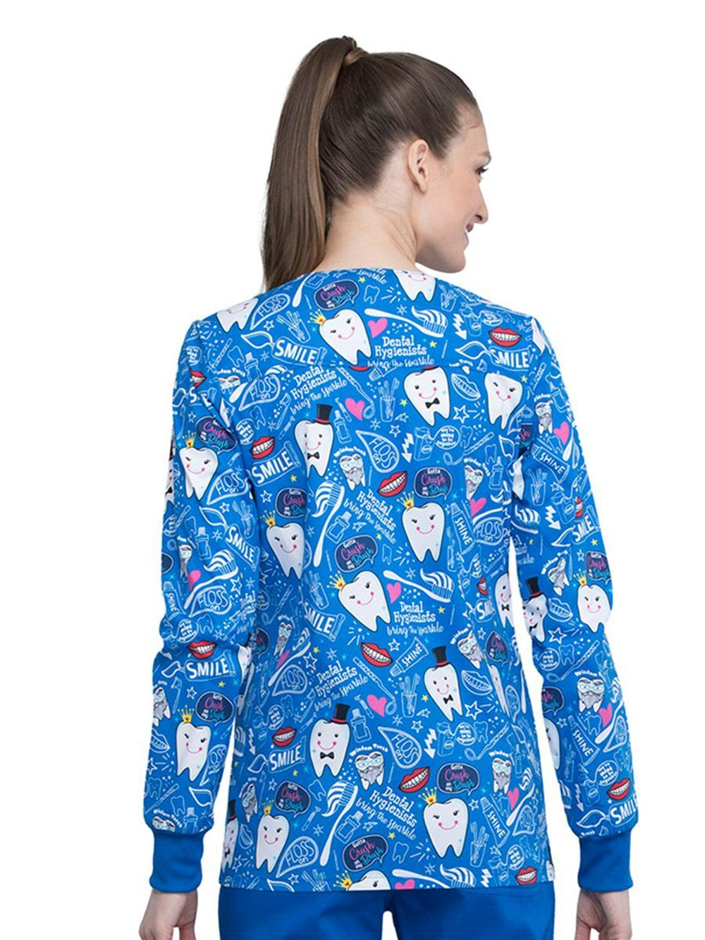 Жакет медицинский женский Cherokee CK301, зубы, XXS