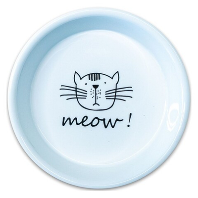 Миска "Meow!" для кошек 200 мл керамическая (Mr.Kranch)
