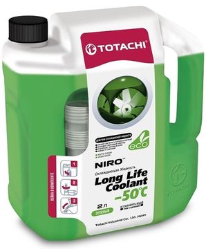 NIRO™ LONG LIFE COOLANT GREEN -50 C TOTACHI Антифриз зеленый (2 Литра)