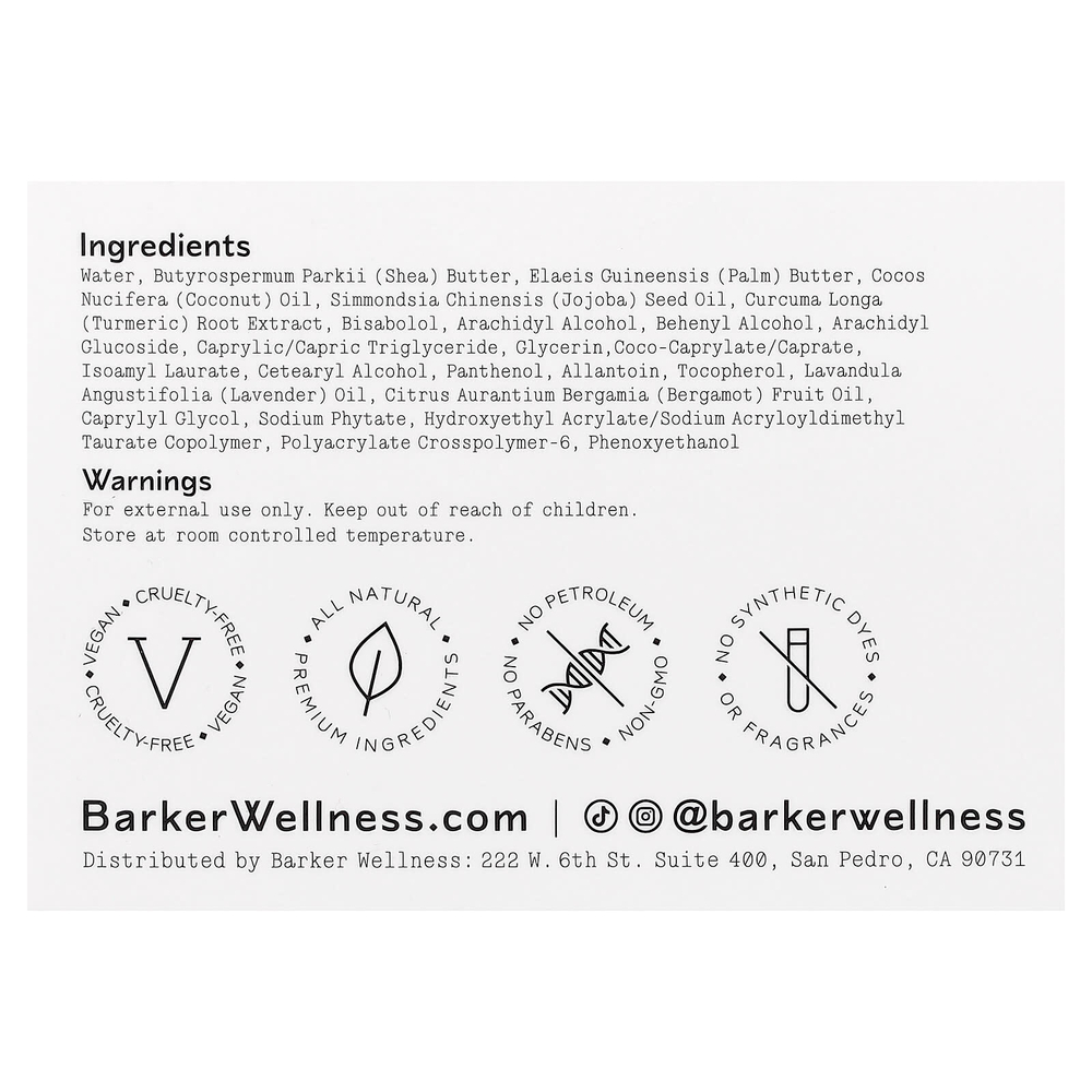 Barker Wellness Co, масло для тату, 120 мл (4 унции)