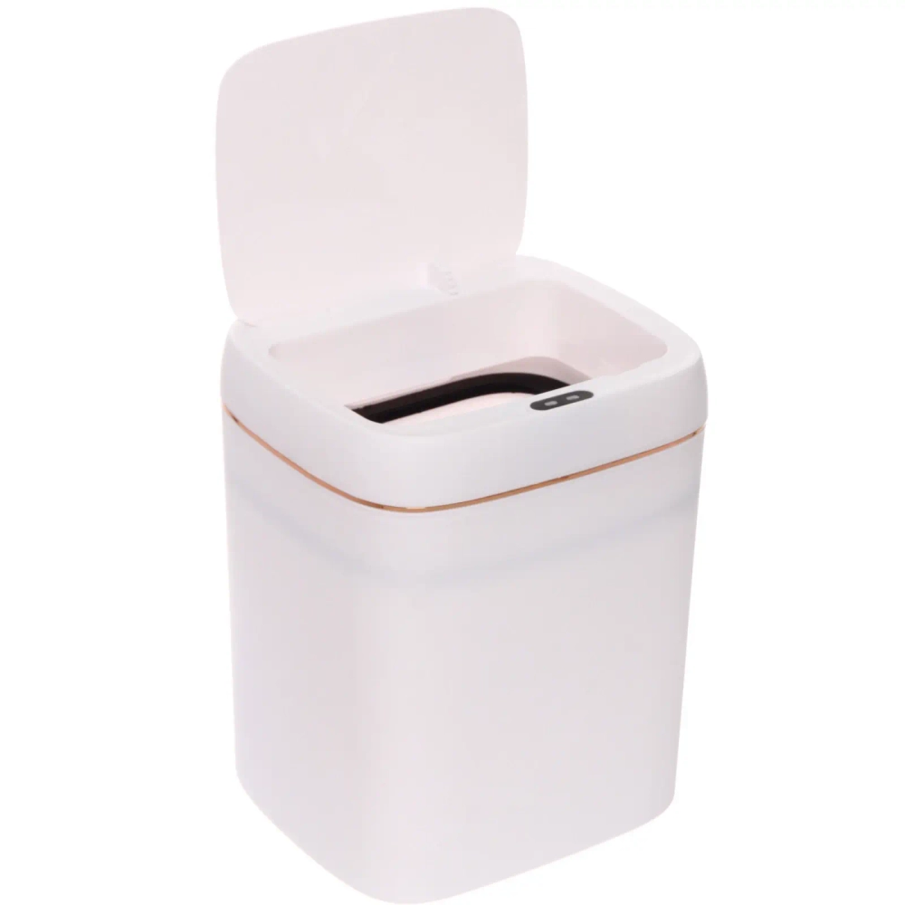 Контейнер для мусора»Smart «11л белый сенсорная крышка работает от батареек LR6 W8616C
