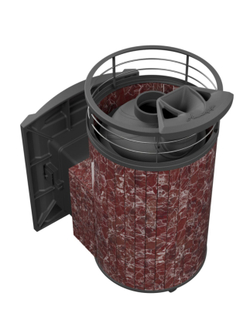 Печь банная «Атмосфера L» Россо Леванто ламель+сетка с тоннелем