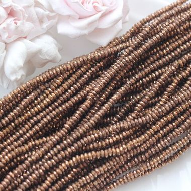 Гематин гематит, граненый рондель, 5*2 мм, шоколад, 1 нить, ГМ057