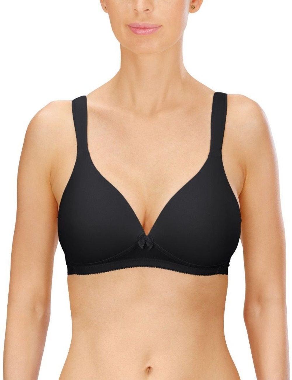 Бескаркасный бюстгальтер с бесшовными формованными чашками на поролоне (Размер: 90D) (Цвет: коричневый)