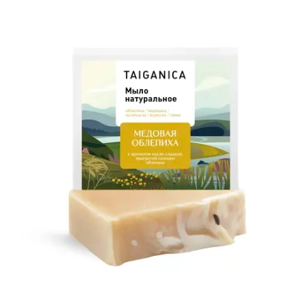 Мыло натуральное "Медовая облепиха", ТМ TAIGANICA