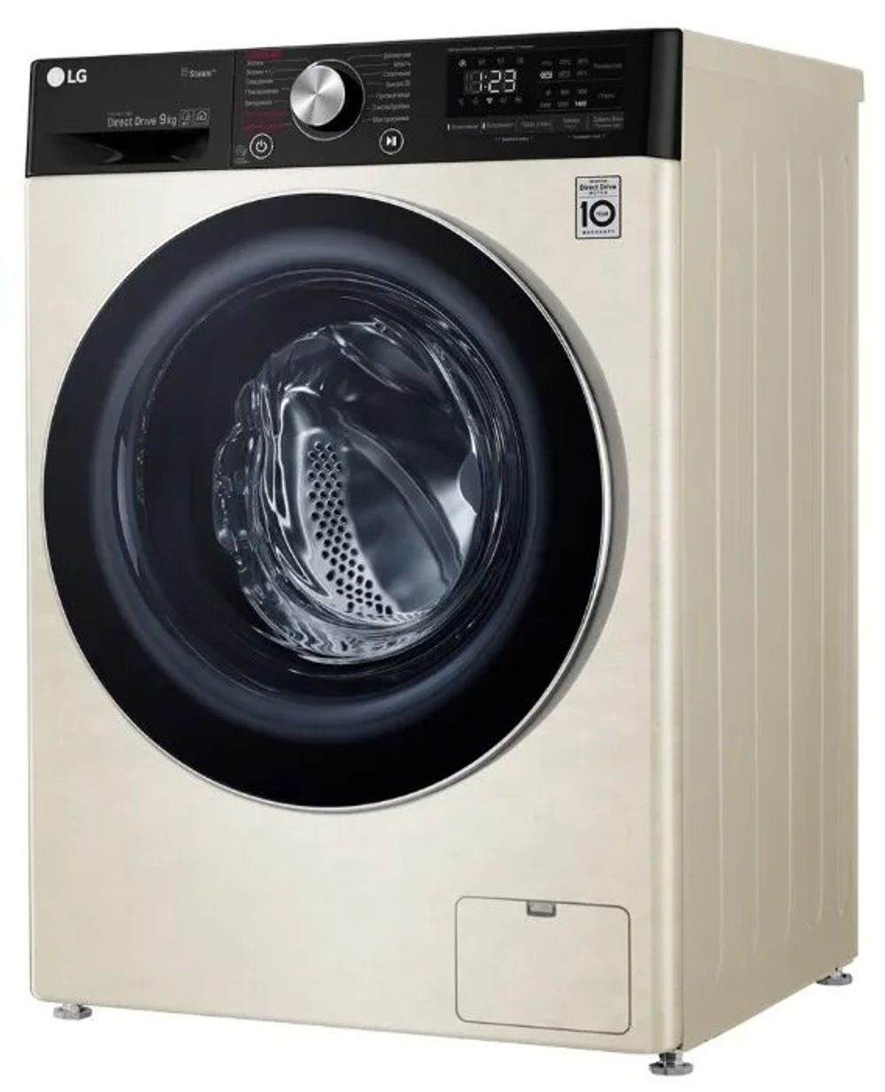 Стиральная машина LG F-2V5HS9B бежевая,7кг,1200об,с дисплеем,стиральная машина с паром