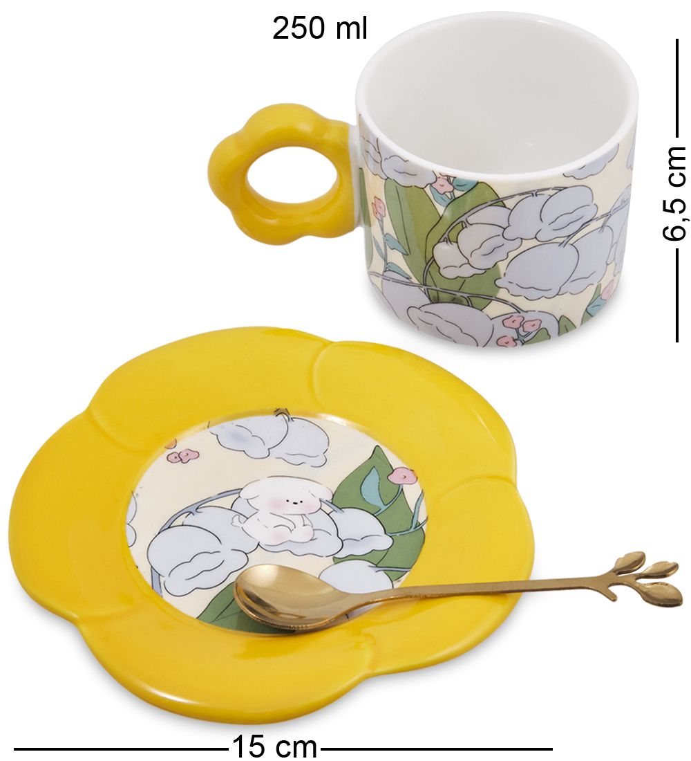 MUG-422/1 Чайная пара «Котенок в подсолнухах»