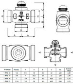 Клапан 3х-ходовой термостатический HERZ CALIS-TS-RD 1/2" (776138)
