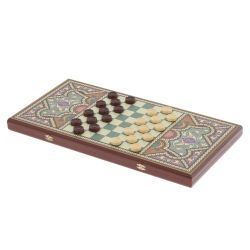 GAEM Игра настольная 2 в 1 ( шашки, нарды) "Восточные", L60 W30 H4 см