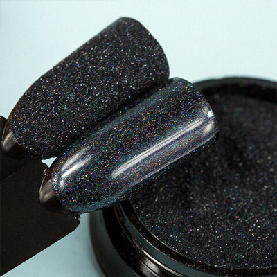 Глиттер Велюр #02 Black AB LB1000