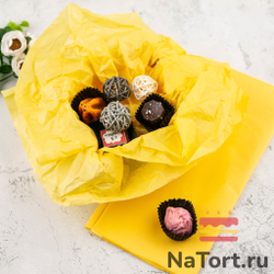 Бумага упаковочная тишью, Желтая 50х66 см (10 листов)