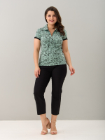 Блузка БЛ-115/шалфей-зебра