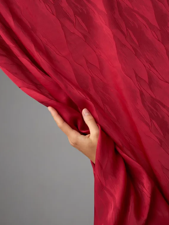 Ткань шелк Армани Жаккард, арт. 82092, дизайн "мастихин", темно-красный