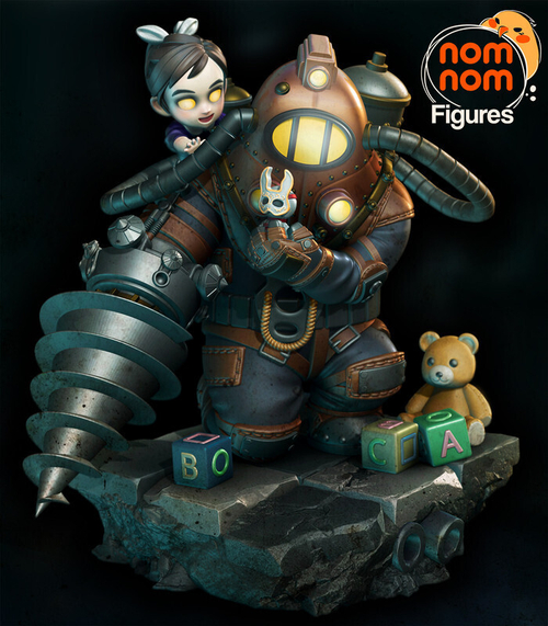 Большой папочка Биошок Chibi Funko POP Big Daddy and Little Sister Bioshock Коллекционная Фигурка Аниме
