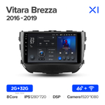 Teyes X1 9" для Suzuki Vitara Brezza 2016-2019