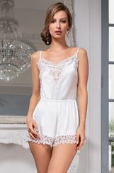 Комбидресс шелковый Mia-Amore WHITE SWAN Белый Лебедь 3555 молочный