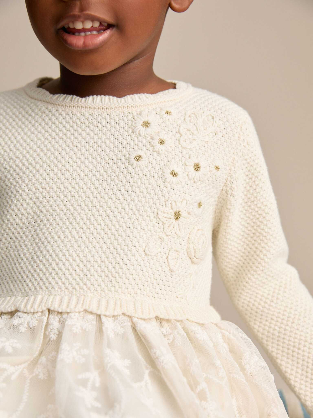 Платье для девочки Next Q87-945, Молочный