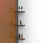 Душевая перегородка Vincea Walk-In VSW-1HWS100GSGM 100 профиль вороненая сталь/стекло янтарь