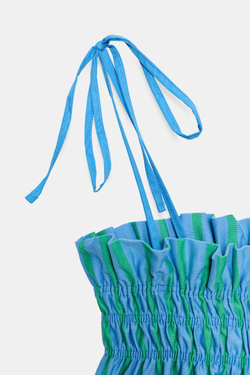 ZARA ТОП В ПОЛОСКУ НА БРЕТЕЛЯХ, ПОЛОСКИ