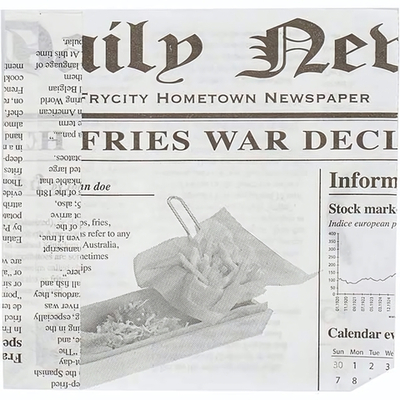 Конус для картофеля фри набор черно-белый[1000шт];бумага;,L=13,B=13см