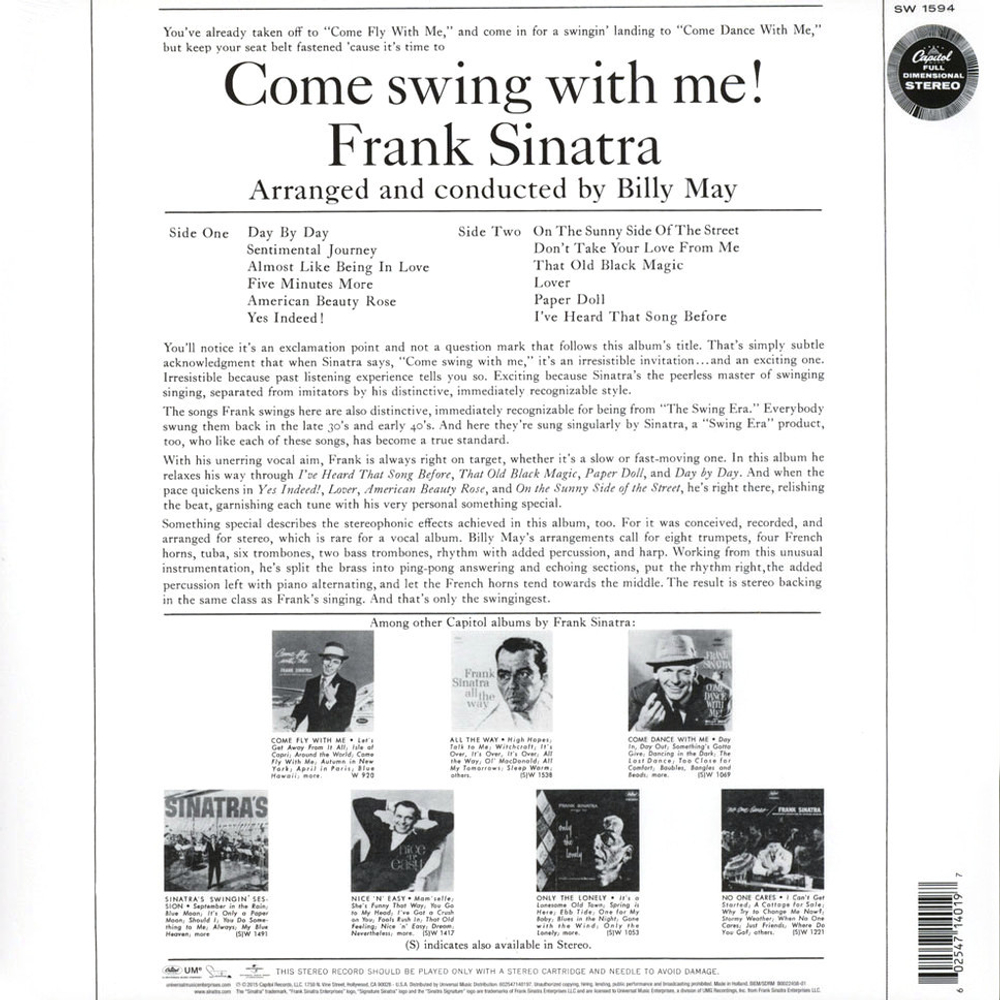 Frank Sinatra / Come Swing With Me! (LP)
