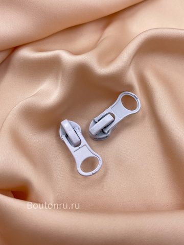 Собачка / бегунок для молнии белый тип 7