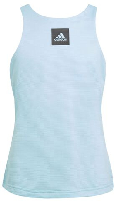Футболка для девочки теннисная Adidas G Q2 Tank Heat Ready - pulse aqua/black