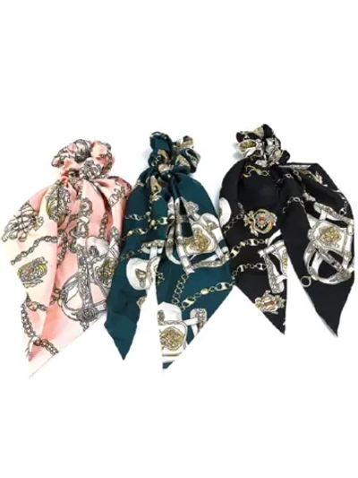 Pretty Girl TS30017 Резинка-платок, принт Цепи (*12*600)