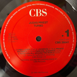 Винтажная виниловая пластинка LP Judas Priest Turbo (Holland 1986)