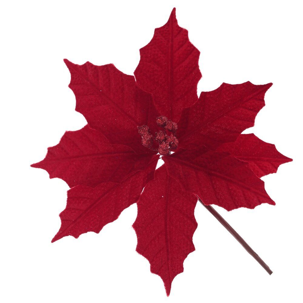 GAEM Цветок искусственный "Пуансеттия", L25 W25 H18 см, 3в.