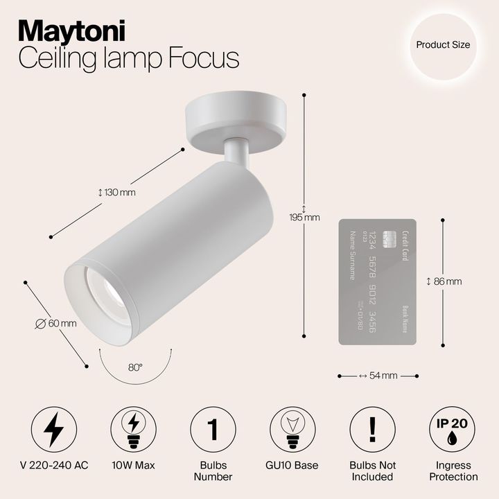 Спот Maytoni Focus C017CW-01W