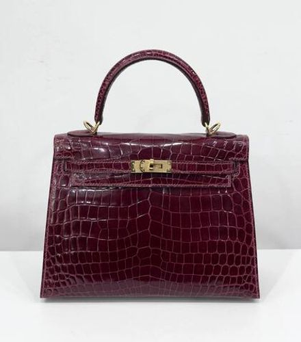 Сумка Hermes из кожи крокодила 25 см