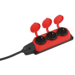 Удлинитель силовой ЭРА UK-3e-3x1,5-40m-IP44(KG) с заземлением 3 розетки каучук 40м КГ 3х1,5мм2 IP44 | Силовые удлинители