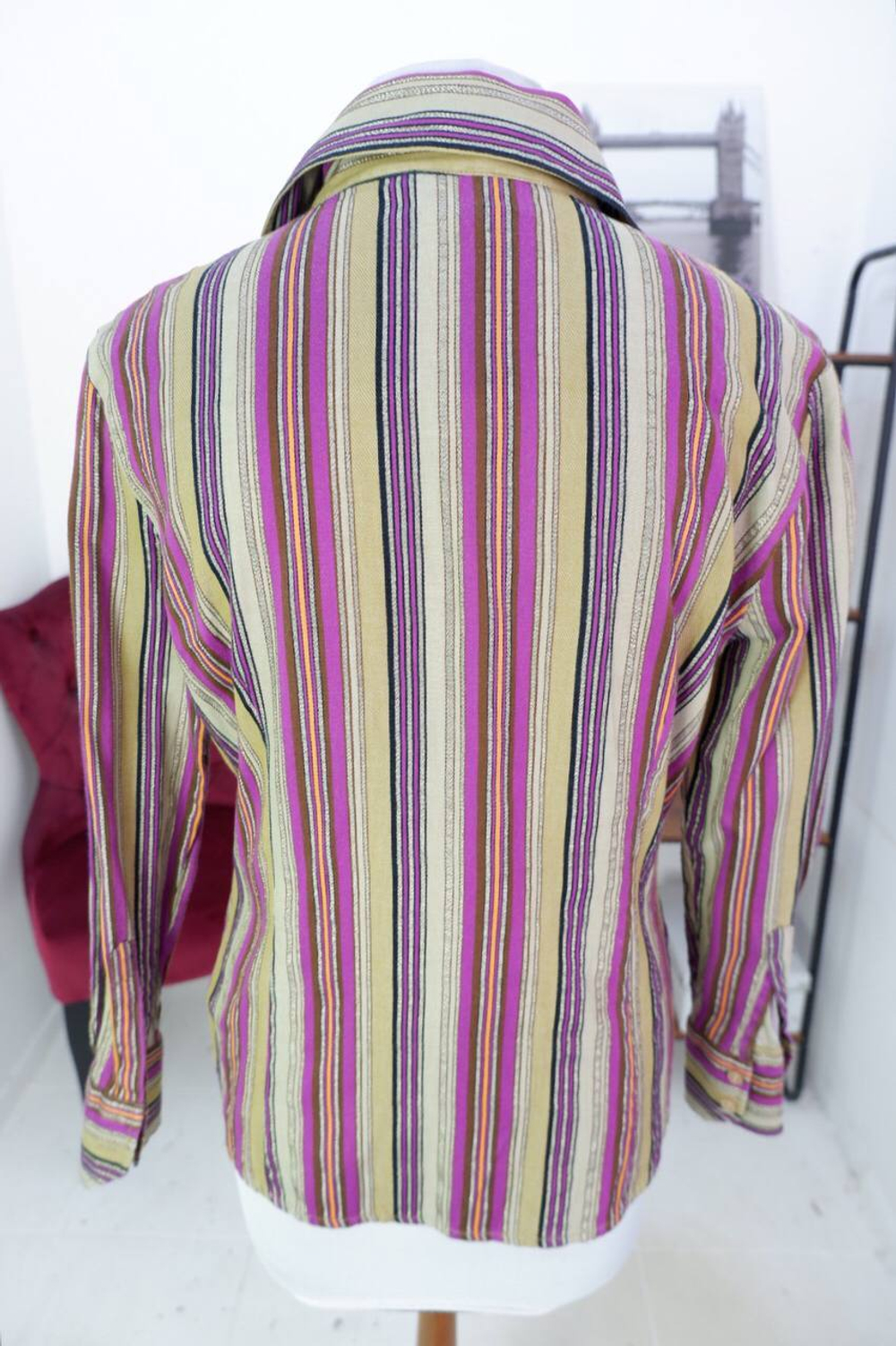 Блузка Oggi в полоску, визуально на 46 размер