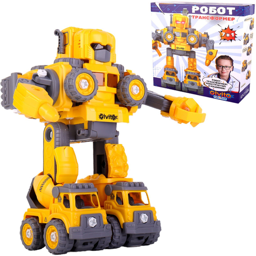 Робот трансформер интерактивный Givito Robotics «Строитель» 7 в 1