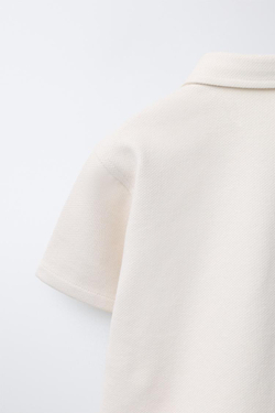 ZARA РУБАШКА С КАРМАНАМИ, ЭКРЮ