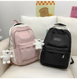 Рюкзак школьный повседневный городской женский мужской, розовый