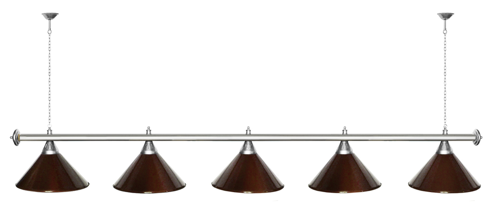 Лампа STARTBILLIARDS 5 пл. (плафоны зеленые,штанга золотая,фурнитура золото)