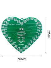 Набор для самостоятельной сборки и пайки (конструктор) "Мигающее сердце" с smd компонентами